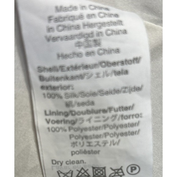 Madewell Silk Crossover Mini Dress Sunflower‎ Season Sheer Blue White Size 10 - Picture 10 of 10